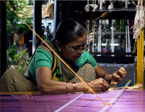 Maheshwari weaving