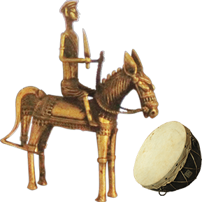 Decorative horse and drum